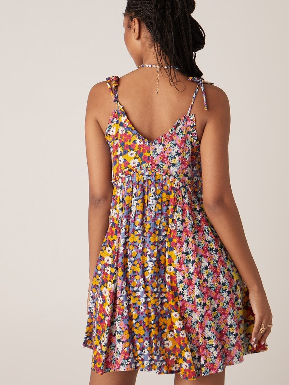 Patrons of Peace Festival Boho Cottagecore Farmcore Flowy Sundress Babydoll Smal - Picture 4 of 12